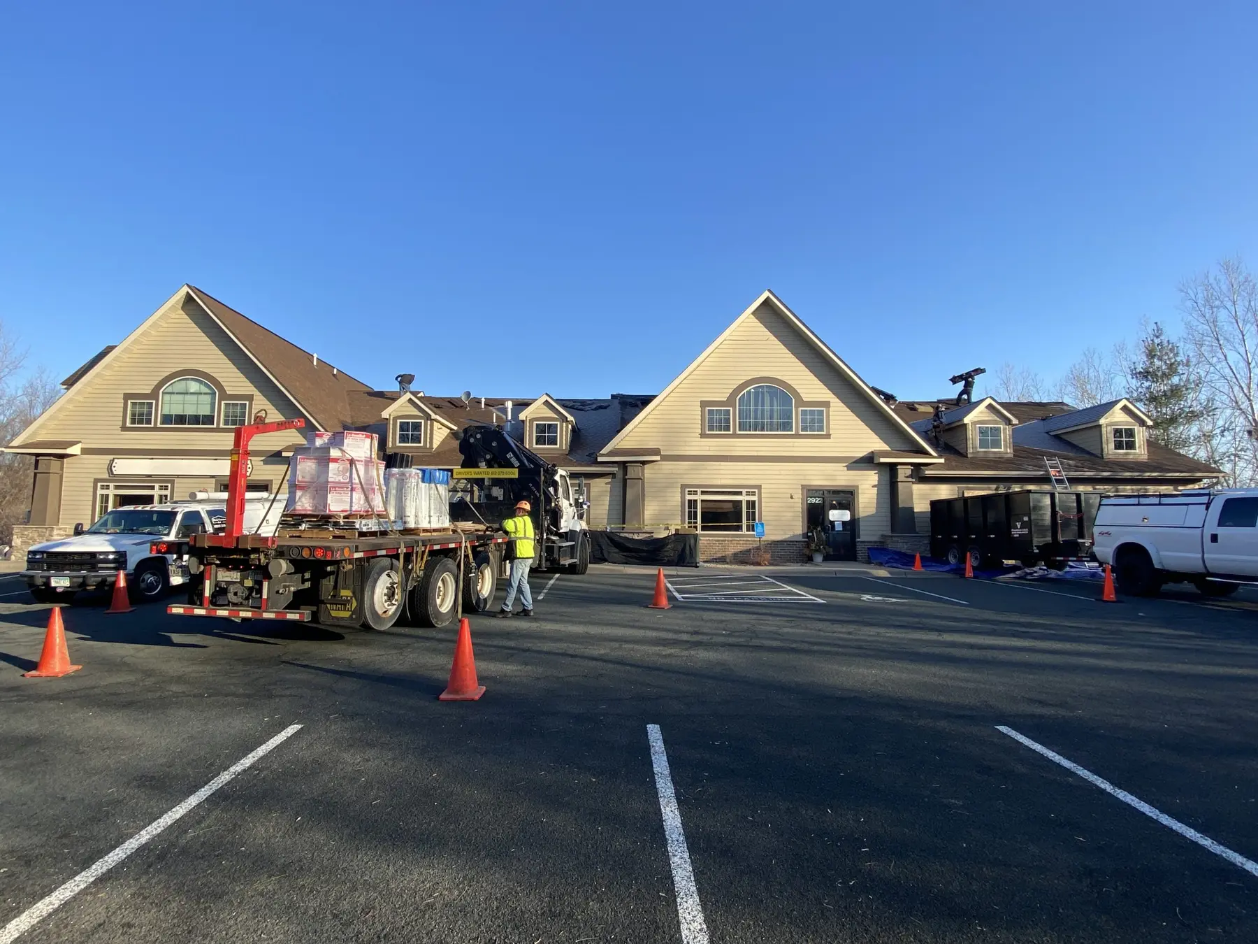Residential exterior project in progress